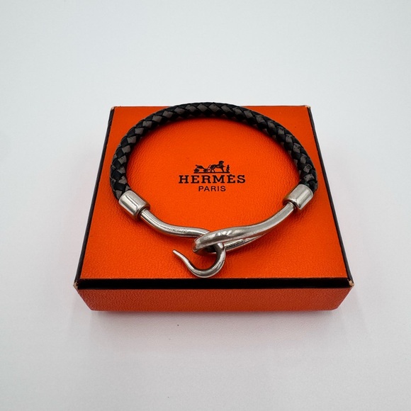 Hermes Black Leather Bracelet - Picture 7 of 8